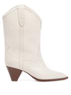 Matchesfashion.com Isabel Marant - Luliette Cone-heel Leather Boots - Womens - White
