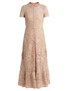 Redvalentino Ruffled-hem Macram-lace Dress