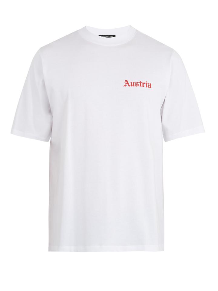 Helmut Lang Austria-print Cotton-jersey T-shirt