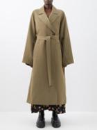 Raey - Double-breasted Gabardine Wool Coat - Womens - Khaki