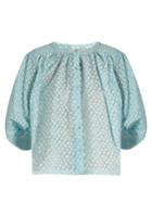 Thierry Colson Pandora Fil Coup Silk-gauze Blouse