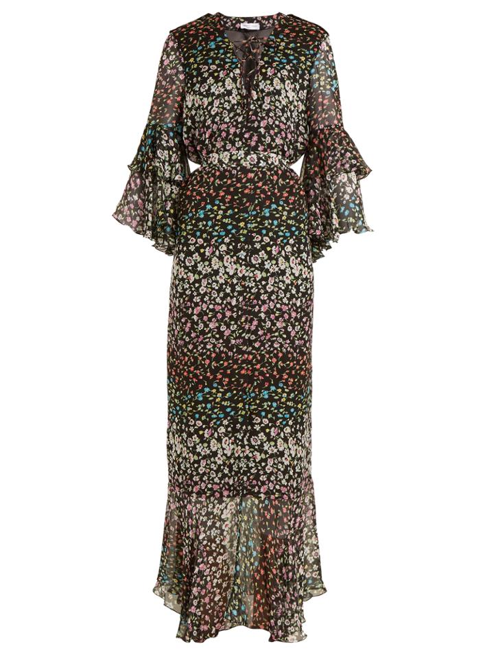 Raquel Diniz Aria Floral-print Silk-georgette Gown