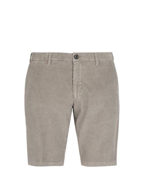 Matchesfashion.com J.w. Brine - Free Donnie Stretch Corduroy Shorts - Mens - Grey