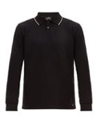 Matchesfashion.com A.p.c. - Franck Long Sleeved Cotton Piqu Polo Shirt - Mens - Black