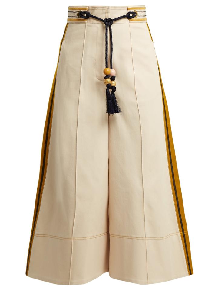 Peter Pilotto High-rise Wide-leg Twill Trousers
