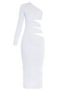 Balmain Cutaway-side One-shoulder Midi Dress