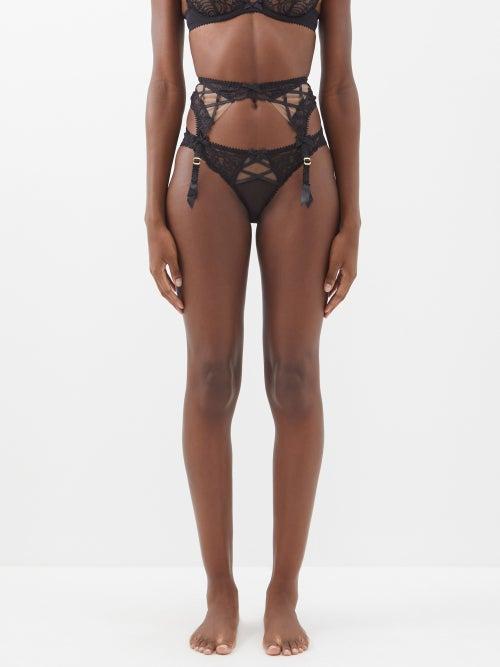 Agent Provocateur - Cordelia Tulle Suspender Belt - Womens - Black