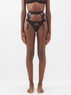 Agent Provocateur - Cordelia Tulle Suspender Belt - Womens - Black