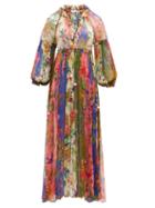Zimmermann - Tropicana Floral-print Georgette Maxi Dress - Womens - Multi