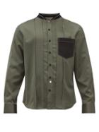 Matchesfashion.com Lanvin - Stand Collar Varsity Shirt - Mens - Grey