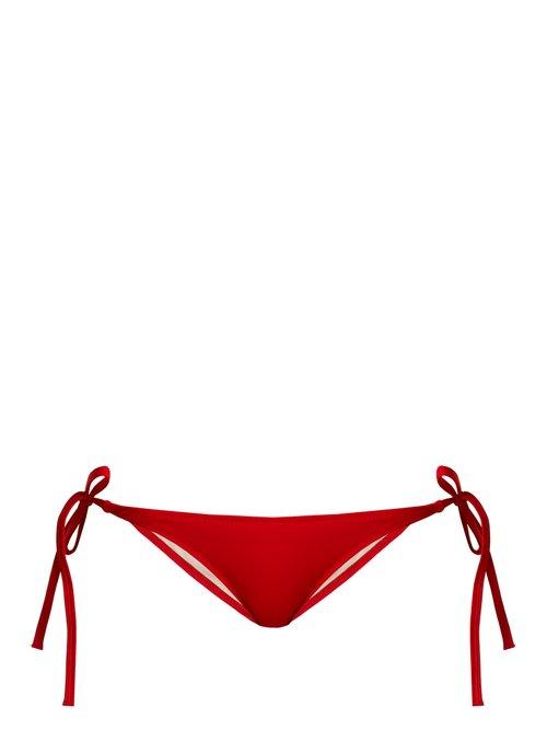 Matchesfashion.com Solid & Striped - The Charlotte Tie Side Bikini Briefs - Womens - Red