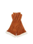 Matchesfashion.com Agnelle - Sebille Leather-faced Shearling Gloves - Womens - Brown