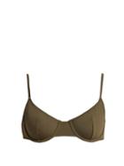 Matchesfashion.com Solid & Striped - The Eva Underwired Bikini Top - Womens - Khaki