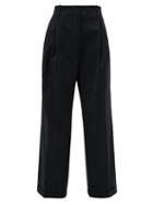 Matchesfashion.com Wales Bonner - Tailored Cotton-blend Twill Wide-leg Trousers - Womens - Black