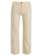 Matchesfashion.com Khaite - Wendall Cropped Wide Leg Jeans - Womens - Ivory