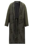 Haider Ackermann - Satin-jacquard Peignoir Overcoat - Mens - Green