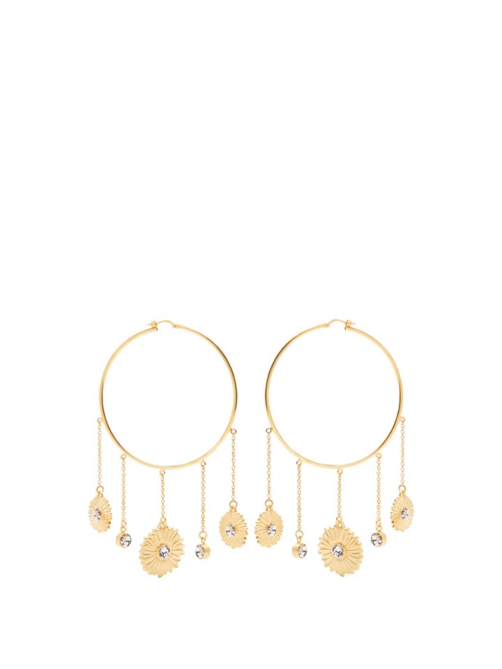Sonia Rykiel Flower-motif Large Hoop Earrings