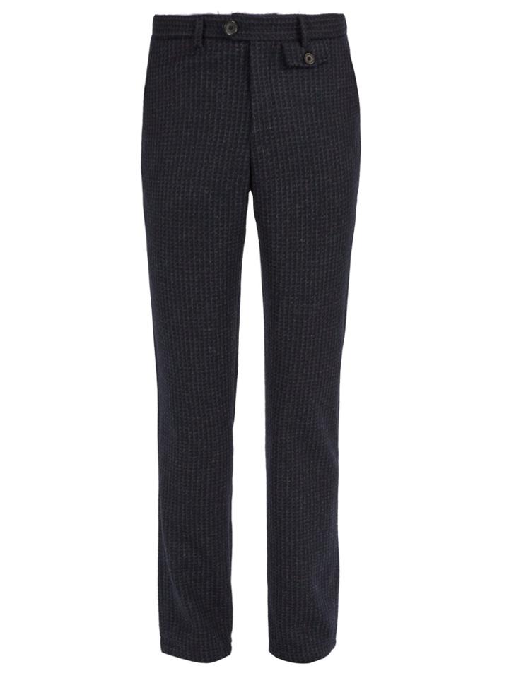 Oliver Spencer Fishtail Houndstooth Lambswool Trousers