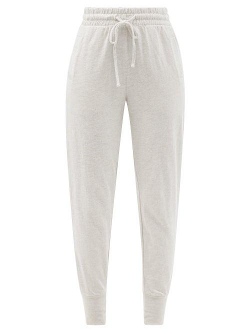 Ladies Activewear The Upside - Long Island Cotton-mlange Track Pants - Womens - Light Grey