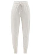 Ladies Activewear The Upside - Long Island Cotton-mlange Track Pants - Womens - Light Grey