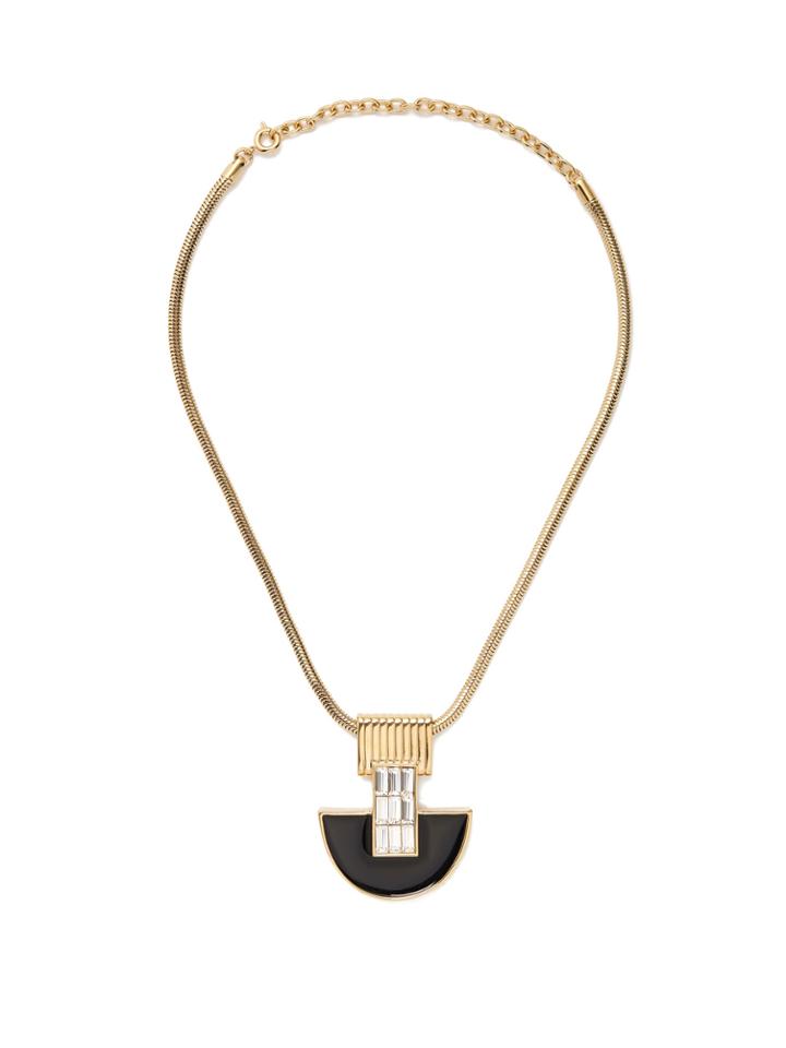Cercle Amédée Night Owl Enamel And Crystal Necklace
