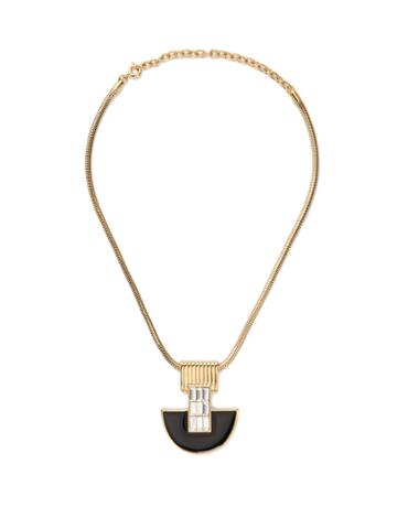 Cercle Amédée Night Owl Enamel And Crystal Necklace