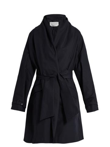 Gabriela Hearst Audley Draped Cotton Cocoon Coat