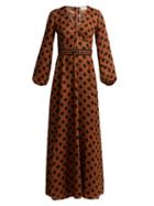 Matchesfashion.com Zimmermann - Juno Split Maxi Dress - Womens - Tan Print