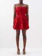 Aje - Hybrid Ruffled Linen-blend Mini Dress - Womens - Red