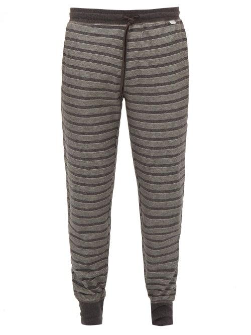 Matchesfashion.com Paul Smith - Striped Cotton Pyjama Trousers - Mens - Grey Multi