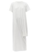 Matchesfashion.com Mm6 Maison Margiela - Cotton Jersey T Shirt Dress - Womens - White