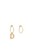 Matchesfashion.com Theodora Warre - Mismatched D Charm Gold Plated Hoop Earrings - Womens - Gold