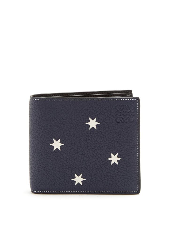 Loewe Star-print Bi-fold Leather Wallet