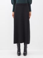Cefinn - Sasha Wool-blend Midi Skirt - Womens - Black