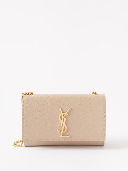 Saint Laurent - Kate Small Leather Cross-body Bag - Womens - Beige