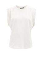 Isabel Marant - Zutti Padded-shoulder Jersey T-shirt - Womens - White