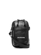 Matchesfashion.com Balenciaga - Explorer Mini Crackled Leather Cross Body Bag - Mens - Black