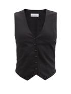 Raey - Fitted Single-breasted Waistcoat - Womens - Black