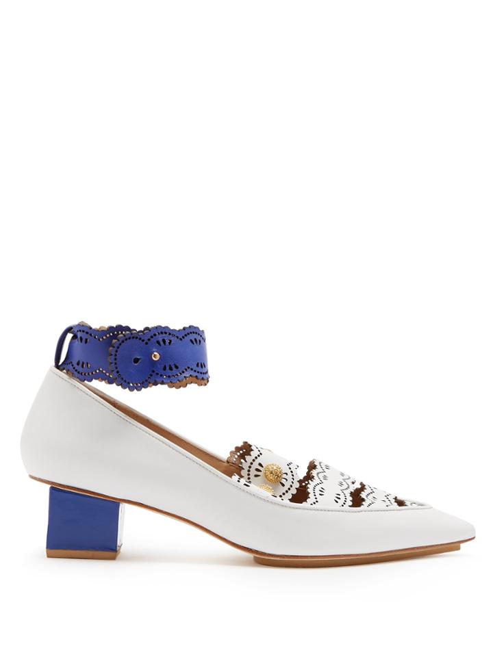 Rue St. Castelo Point-toe Laser-cut Detail Pumps