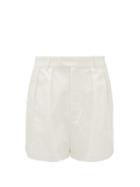 Matchesfashion.com Sir - Sabine High-rise Cotton-twill Shorts - Womens - Ivory