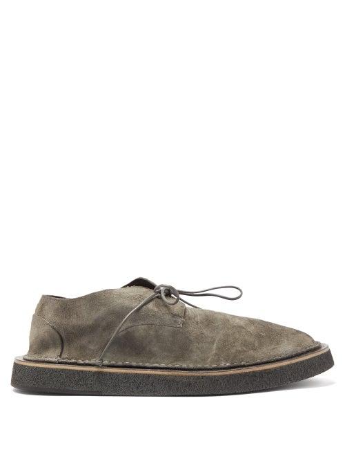 Matchesfashion.com Marsll - Stratone Suede Derby Shoes - Mens - Grey