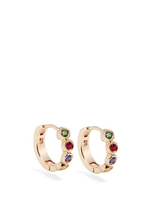 Matchesfashion.com Alison Lou - Sapphire, Ruby, Emerald & Gold Twister Earrings - Womens - Yellow Gold