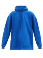 Ladies Rtw Ganni - Software Recycled Cotton-blend Hooded Sweatshirt - Womens - Blue