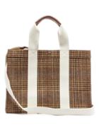 Matchesfashion.com Rue De Verneuil - Traveller Large Houndstooth Tote Bag - Womens - White Multi