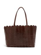 Paco Rabanne - Pacoio Leather-chainmail Tote Bag - Womens - Brown