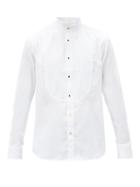 Matchesfashion.com Paul Smith - Knife-pleated Plastron Cotton-poplin Tuxedo Shirt - Mens - White