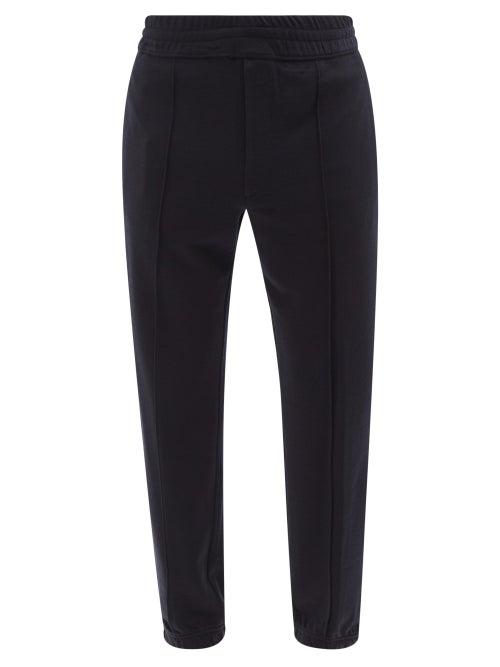 Ermenegildo Zegna - Raised-seam Wool-terry Track Pants - Mens - Navy