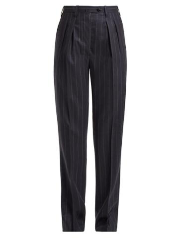 Giuliva Heritage Collection Husband Pinstriped Wool Trousers