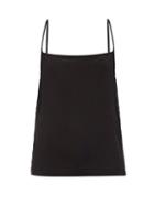 Ladies Rtw Raey - Thin-strap Straight-neck Silk Cami - Womens - Black
