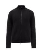 Sunspel - High-neck Ribbed-cotton Zipped Sweater - Mens - Black